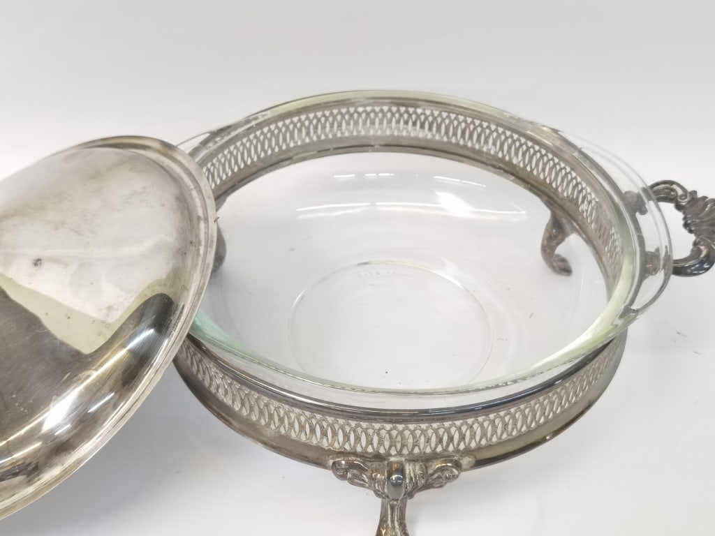 Silver Plate Casserole Dish - 2