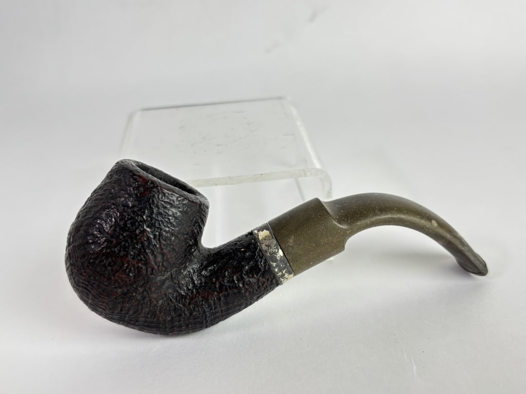 Vintage Willy Frank Silver-Banded Sandblasted Pipe (1 of 5)
