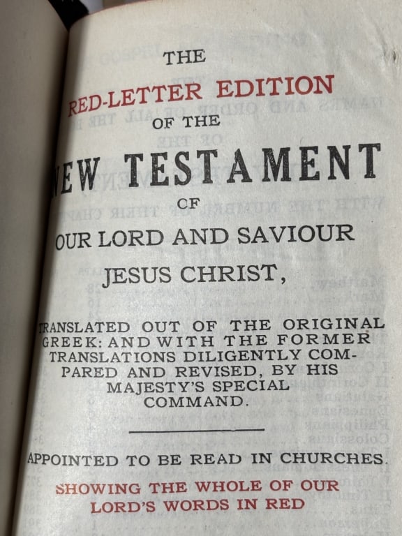 1946 New Testament Red Letter - 2