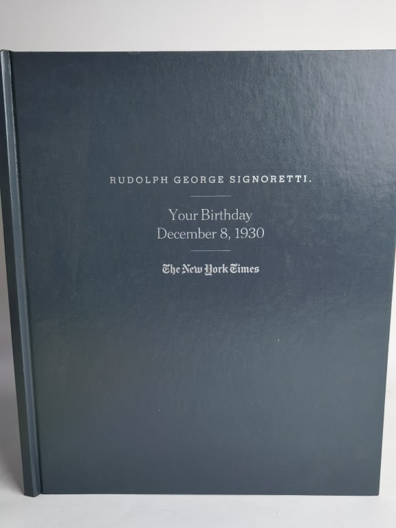 2017 The New York Times: Your Birthday Dec. 8 1930: 2017 The New York Times: Your Birthday Dec. 8 1930, 15in