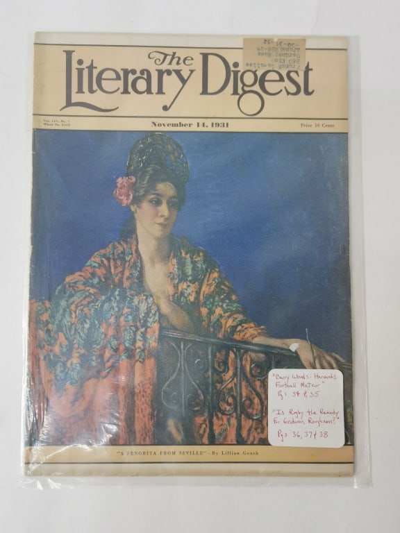 1931 The Literary Digest, Nov. Issue: 1931 The Literary Digest, Nov. Issue, 12in