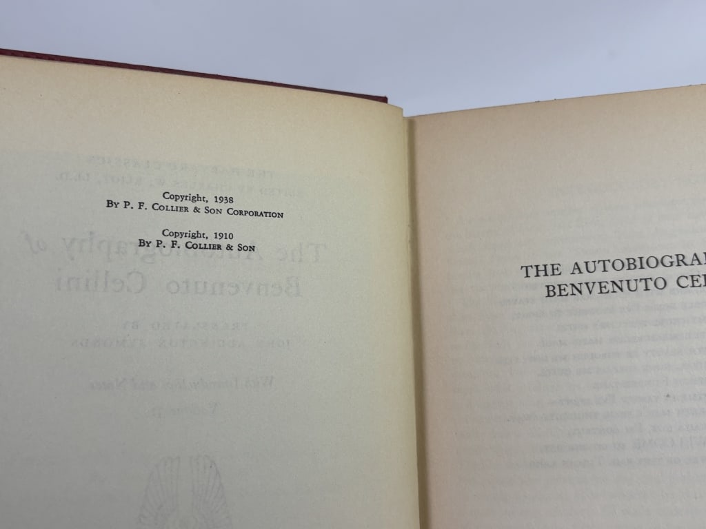 1938 Harvard Classics: Autobiography Benvenuto Cel - 6