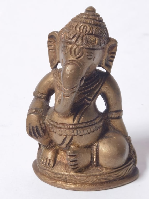 Vintage Bronze Ganesha Deity Statuette (1 of 4)