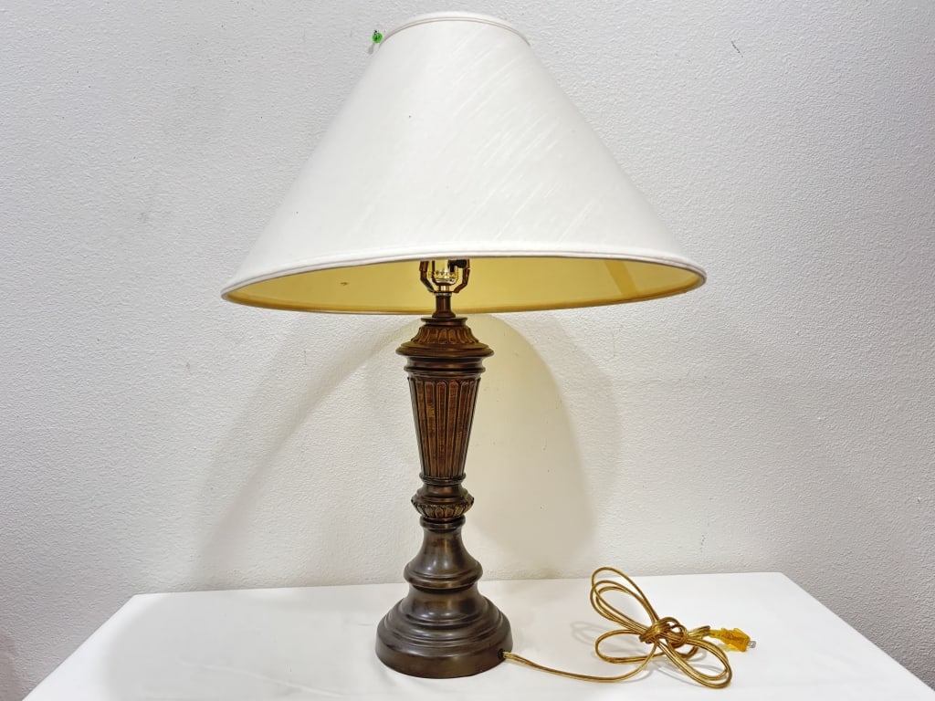 Neoclassical Style Metal Table Lamp: Neoclassical Style Metal Table Lamp, 27.5in