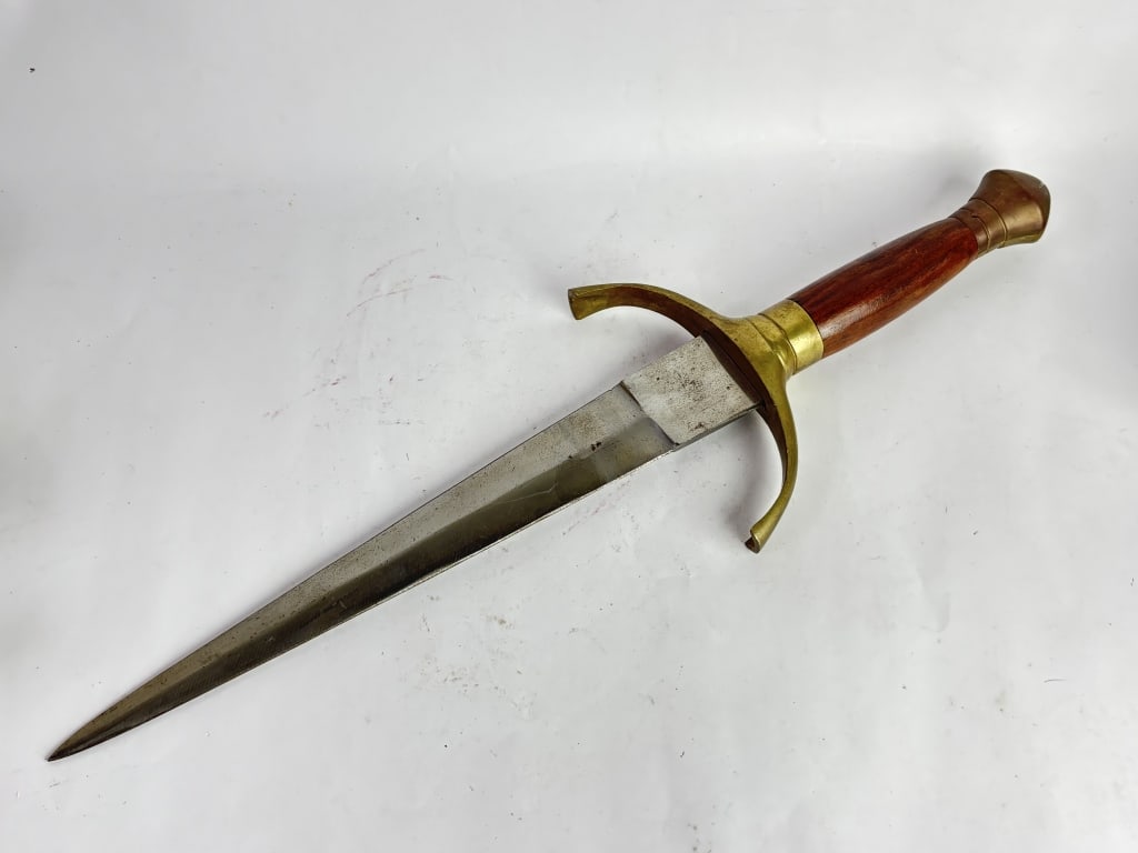 Brass-Mounted Curved Guard Dagger (1 of 4)