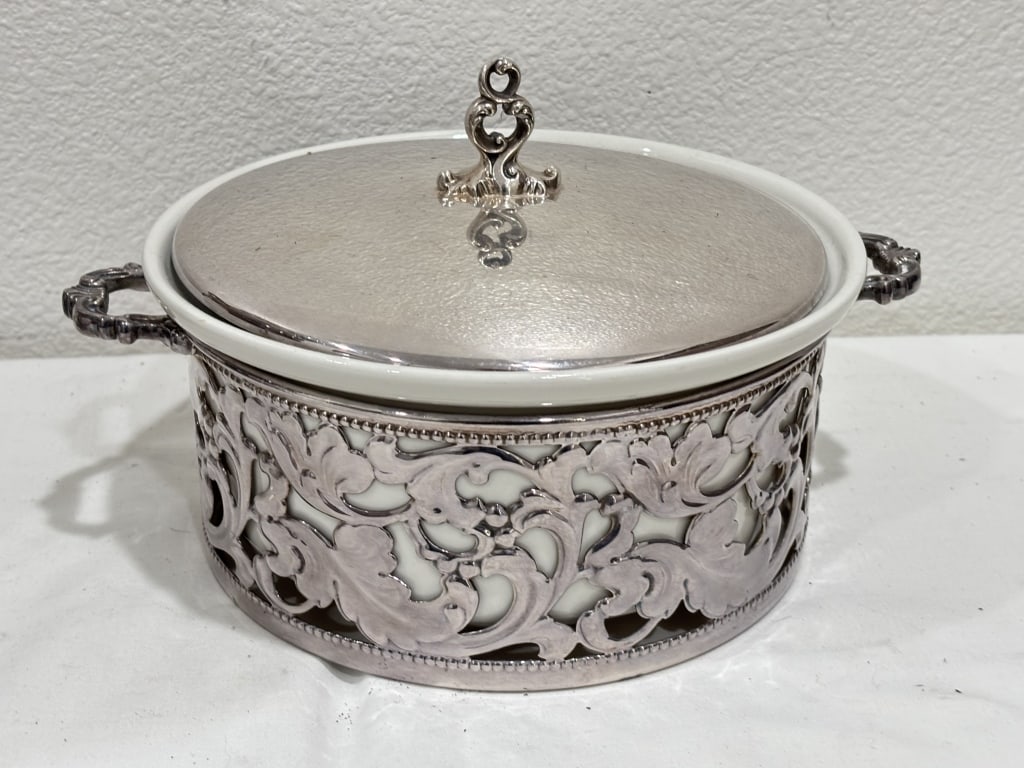 Vintage Reed & Barton 3-Part Casserole Dish (1 of 3)