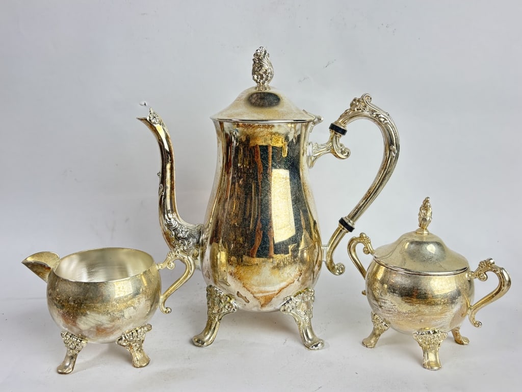 Set of Vintage Silver-Plated Tea Service (1 of 4)