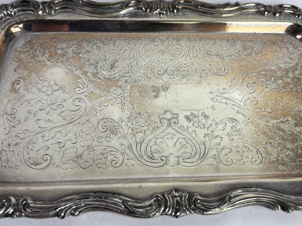 (3) Vintage Silver-Plated Serving Trays - 5