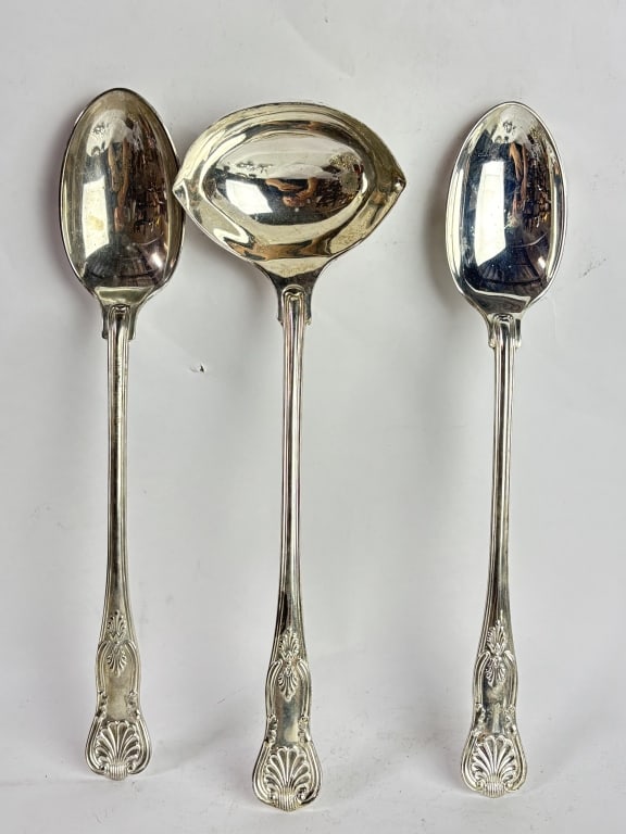 (3) Large F.B. Rogers Silver-Plated Serving Spoons (1 of 7)
