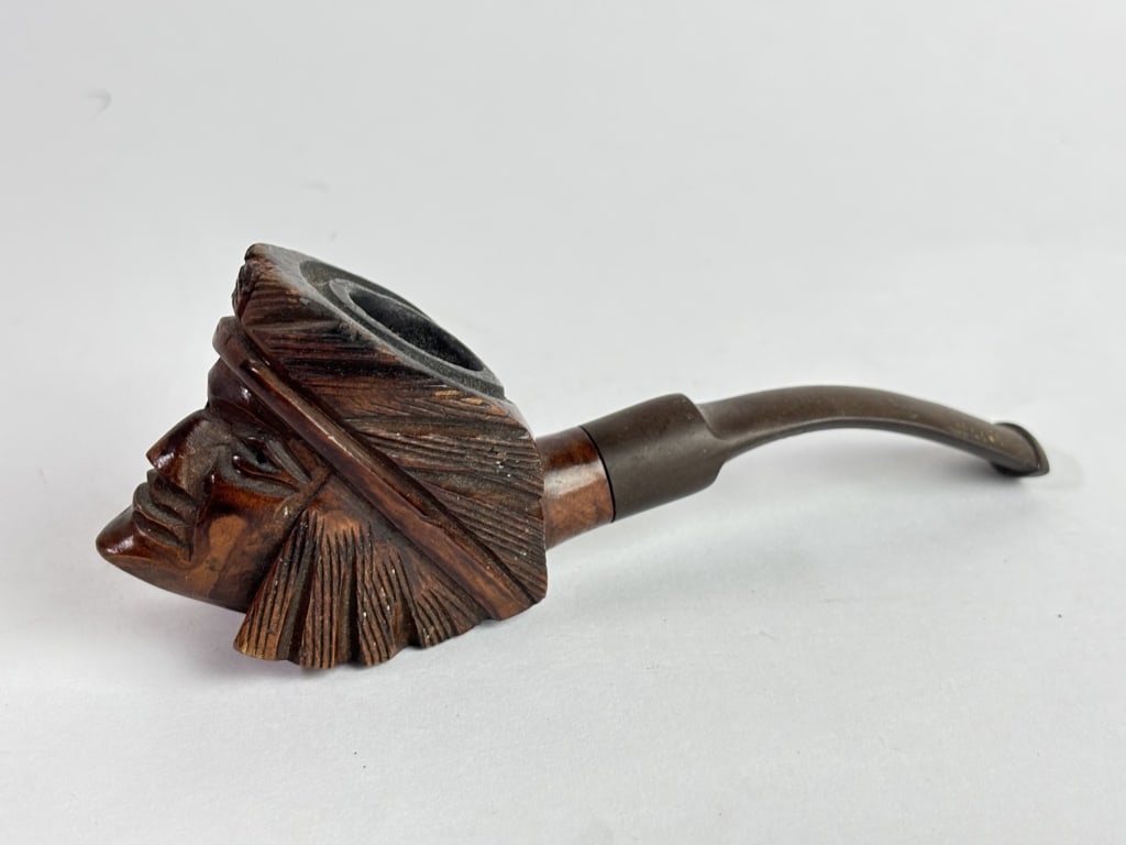 Vintage Italian Briar Native American Chief Pipe (1 of 5)