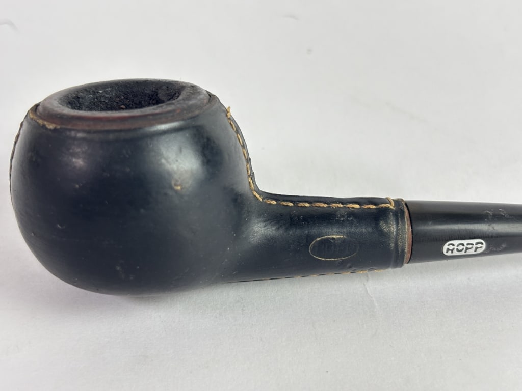 Vintage Ropp Leather-Jacketed Briar Pipe - 3