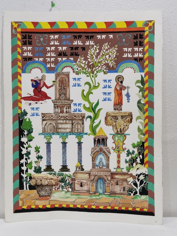 Signed Susan Kelso Watercolor Painting (1 of 4)