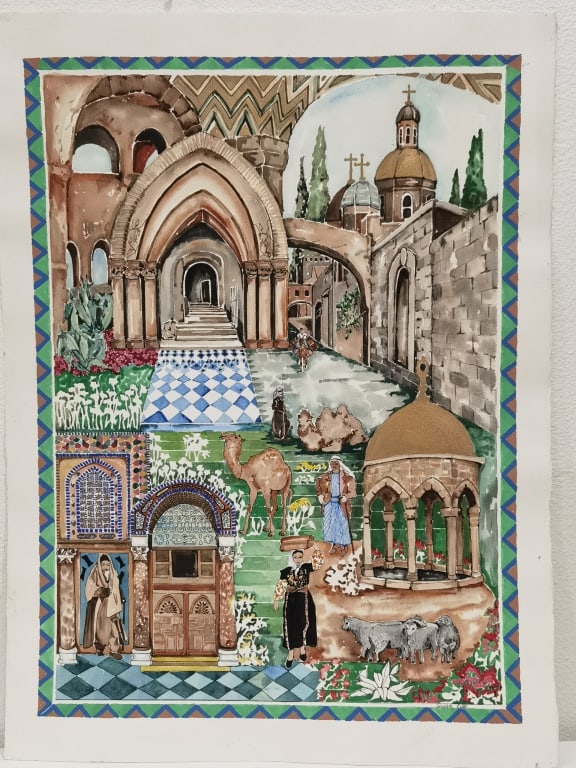 Signed Susan Kelso Watercolor Painting (1 of 5)