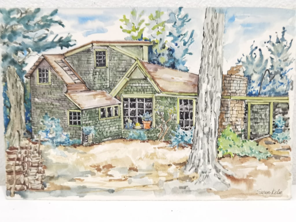 Signed Susan Kelso Watercolor Painting (1 of 3)