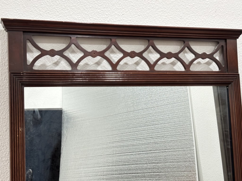 Vintage Lattice Frame Wall Mirror - 2