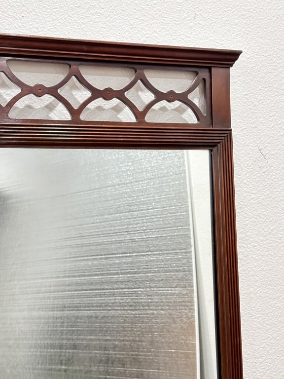 Vintage Lattice Frame Wall Mirror - 3