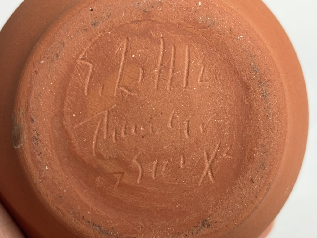 Vintage Signed Native American Pottery Vase - 4