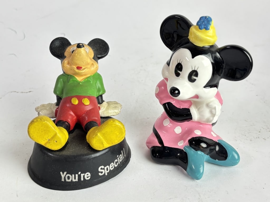 (2) Mickey and Minnie Mouse Novelty Figurines (1 of 3)