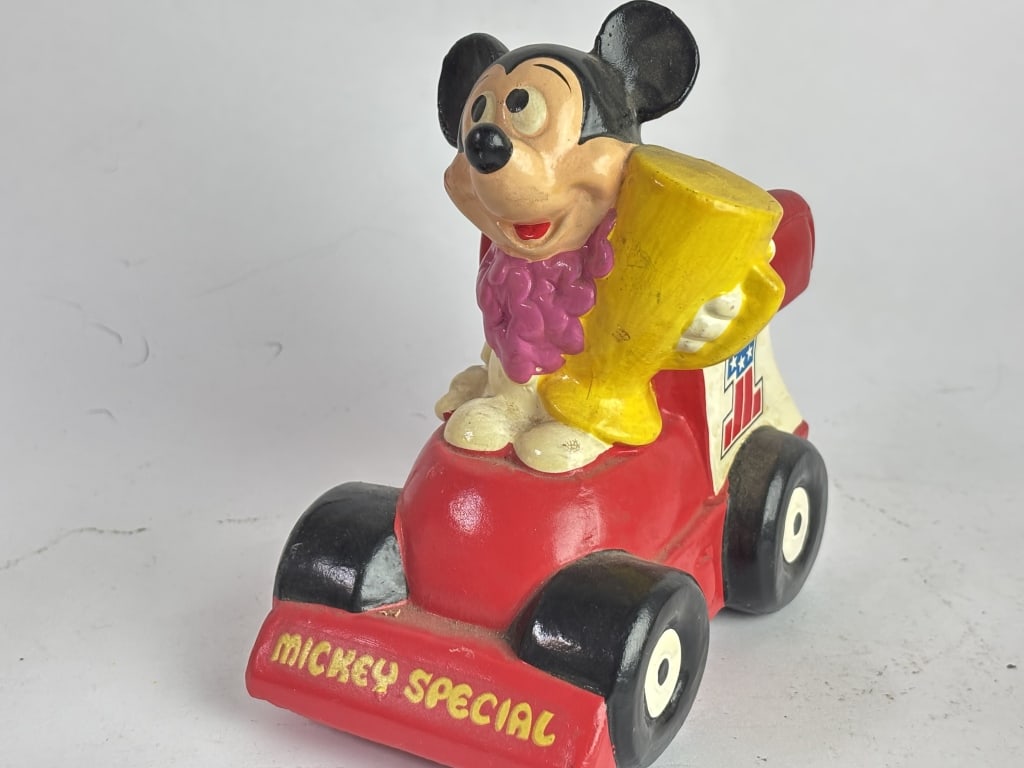Vintage Mickey Mouse "Mickey Special" Race Car Ban (1 of 5)