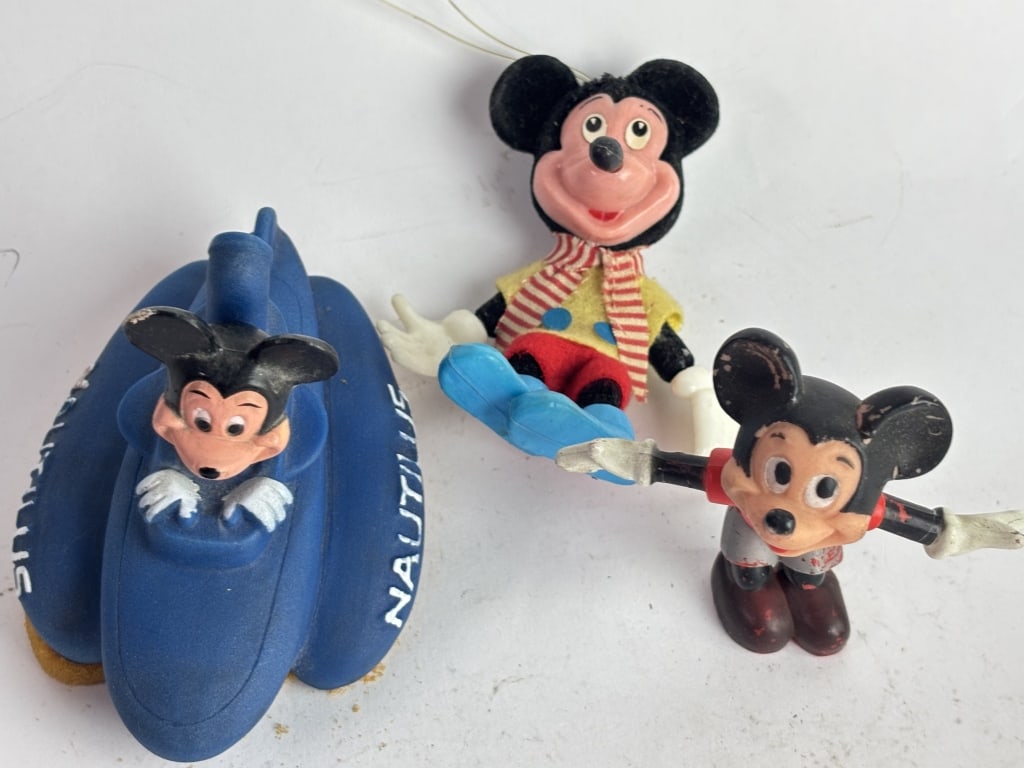 (3) Vintage Mickey Mouse Figures - 2