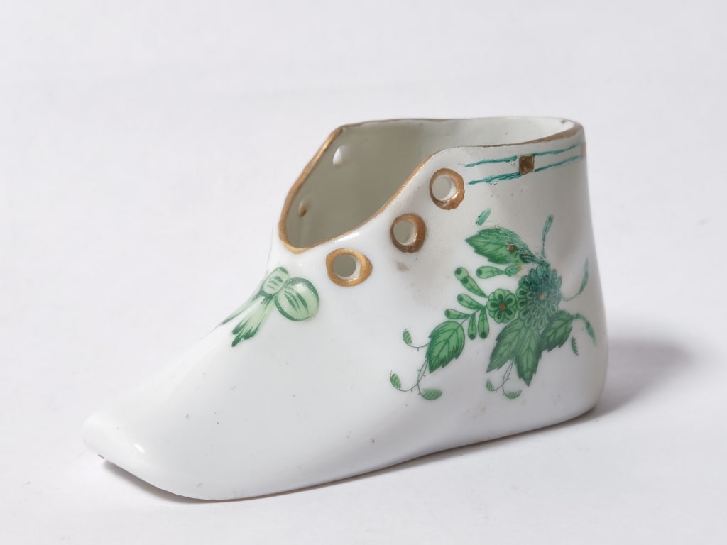 Herend Hungary Green Chinese Bouquet Porcelain Sho (1 of 5)