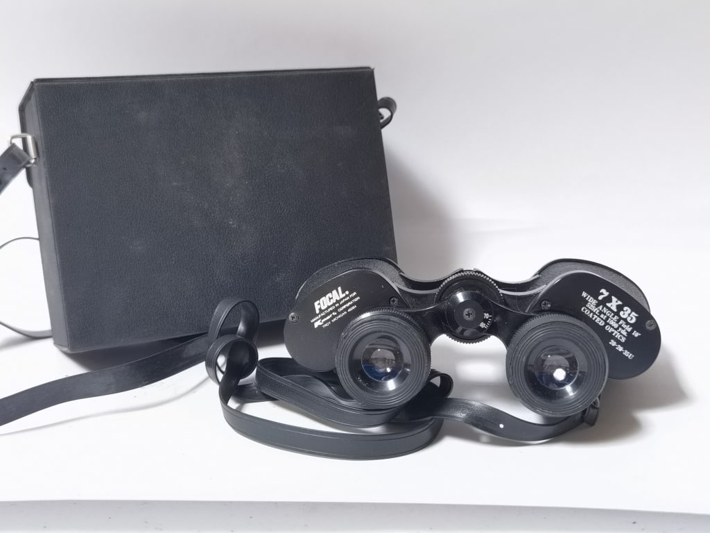 Vintage Focal 7x35 Wide-Angle Binoculars with Case (1 of 4)