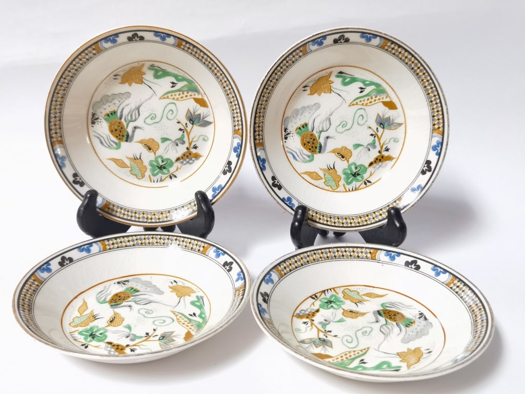 (4) Pareek Asian-Inspired Crane Dessert Bowls (1 of 3)