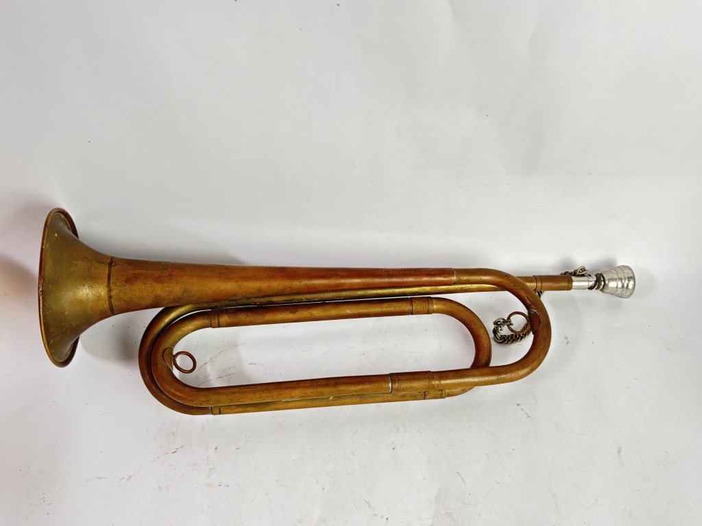Vintage Brass Bugle - 3