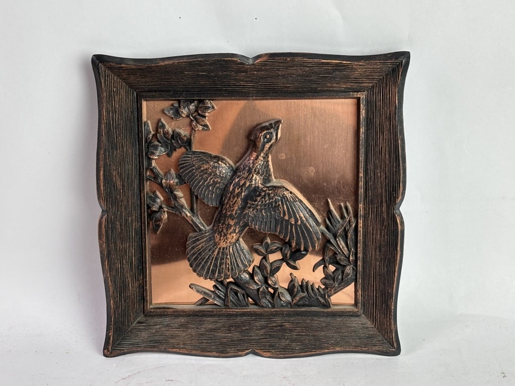 Vintage Coppercraft Guild Copper Bird Relief Wall (1 of 2)