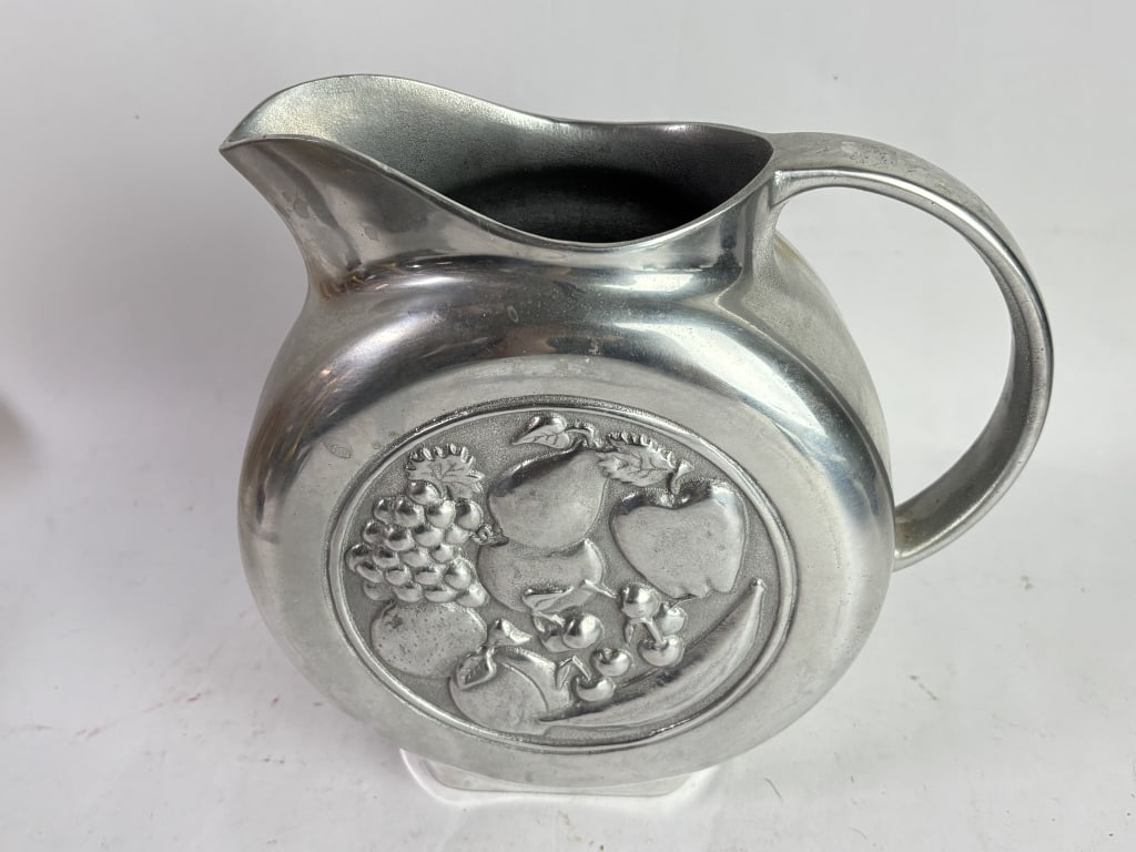 Armetale Pewter-Style Fruit Relief Pitcher - 2