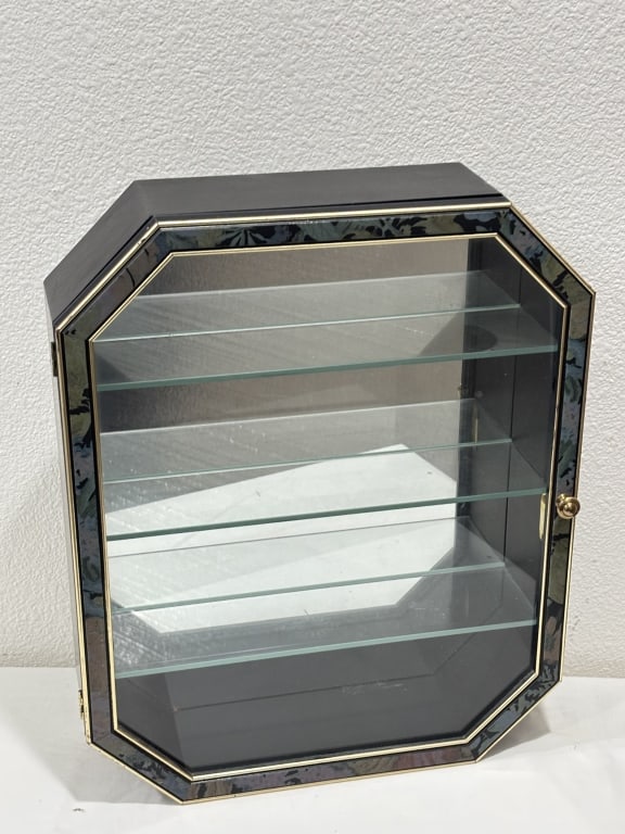 Vintage Octagonal Wall-Mounted Display Case - 2