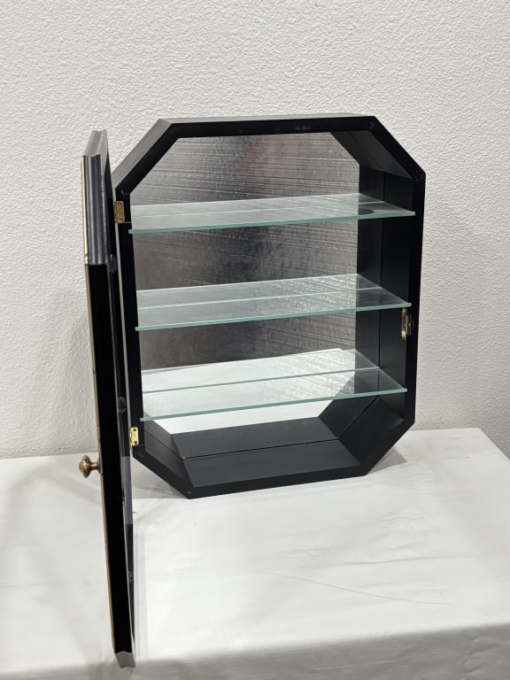 Vintage Octagonal Wall-Mounted Display Case - 5