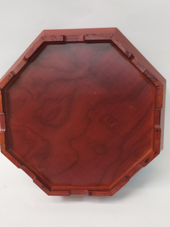 Chinese Wood Hexagonal Tray - 3