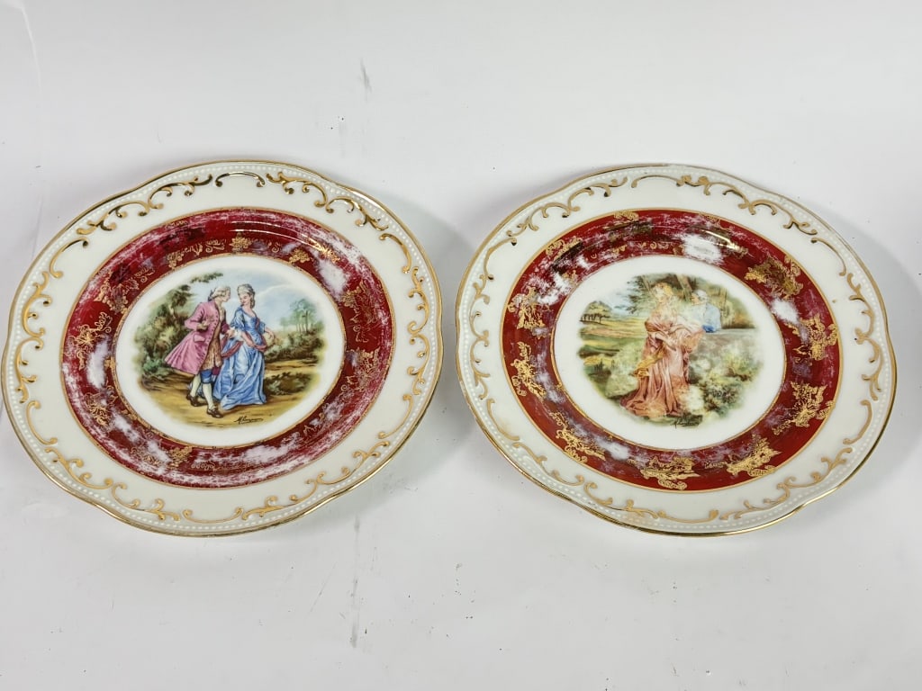(2) Vintage German Bavaria Porcelain Plates (1 of 4)
