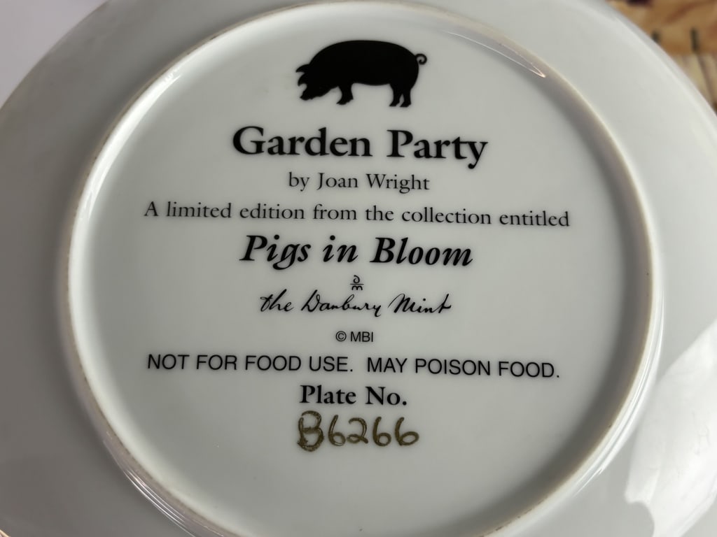 (4) Limited Ed. Joan Wright Hog Harvest Plates - 6