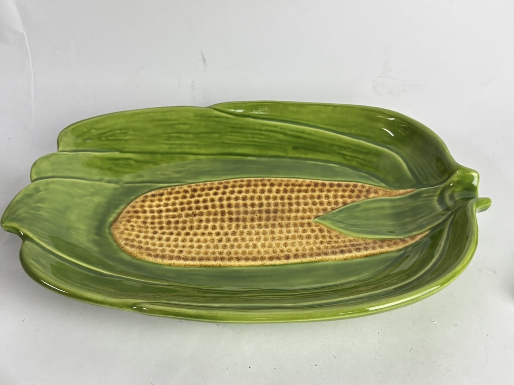 1981 Signed Stevens Porcelain Corn Dish - 3