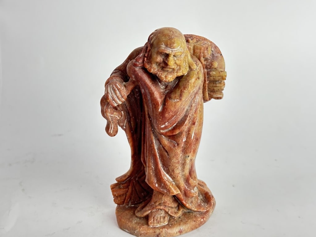 Vintage Chinese Carved Soapstone Immortal Figurine (1 of 4)