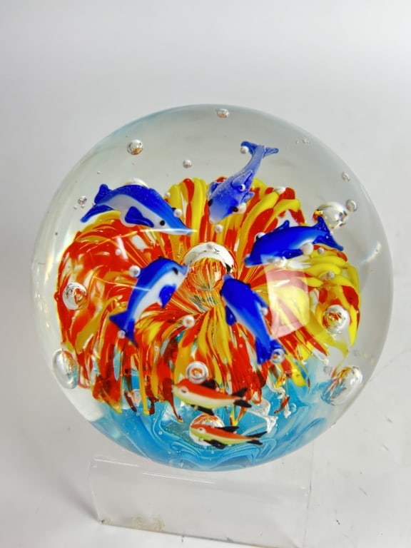 Vintage Murano Italy Aquarium Firework Glass Paper (1 of 4)