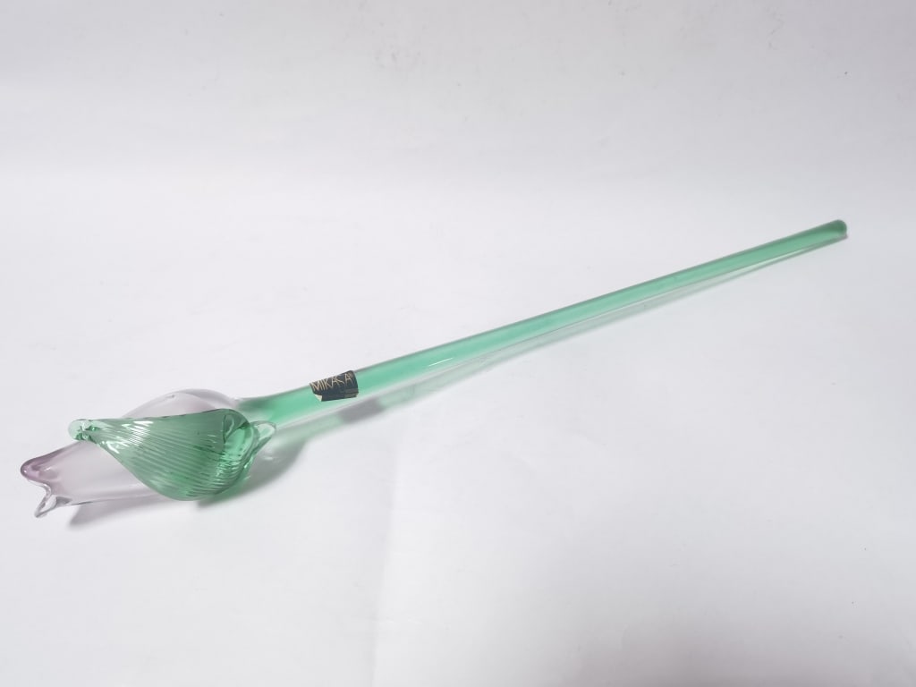 Vintage Mikasa Art Glass Rose (1 of 4)