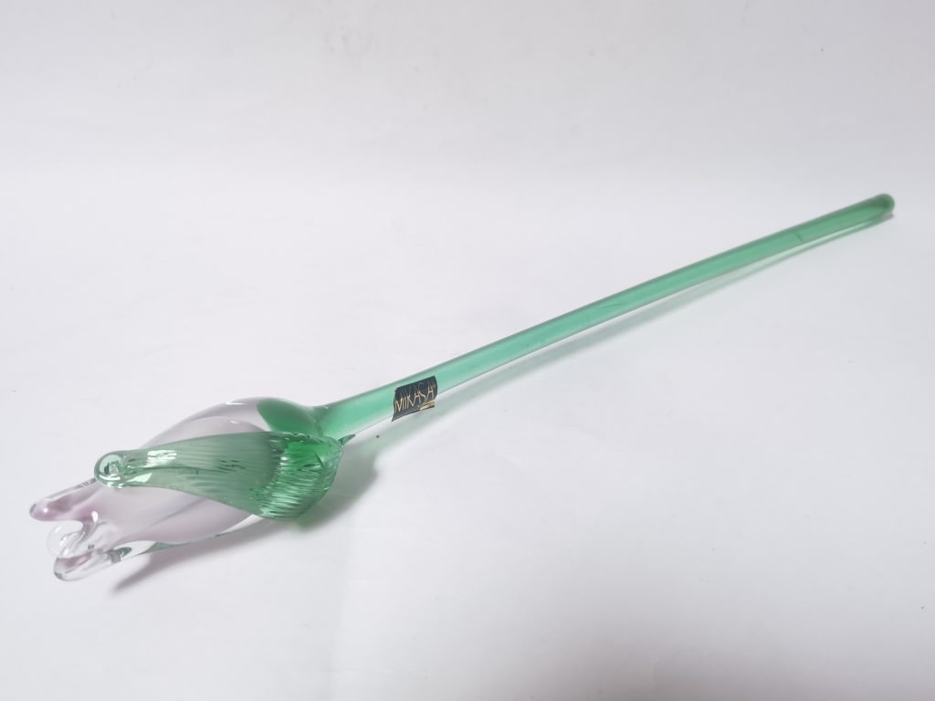 Vintage Mikasa Art Glass Rose (1 of 5)