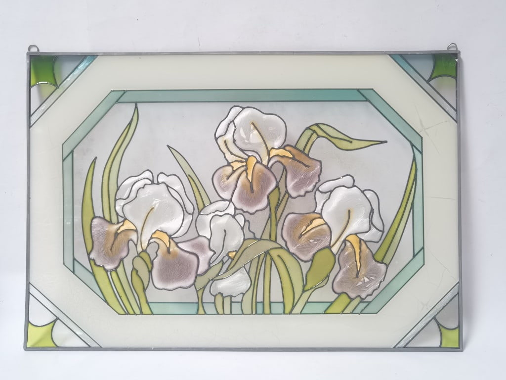 Vintage Art Stained Glass Wall Hanging (1 of 5)
