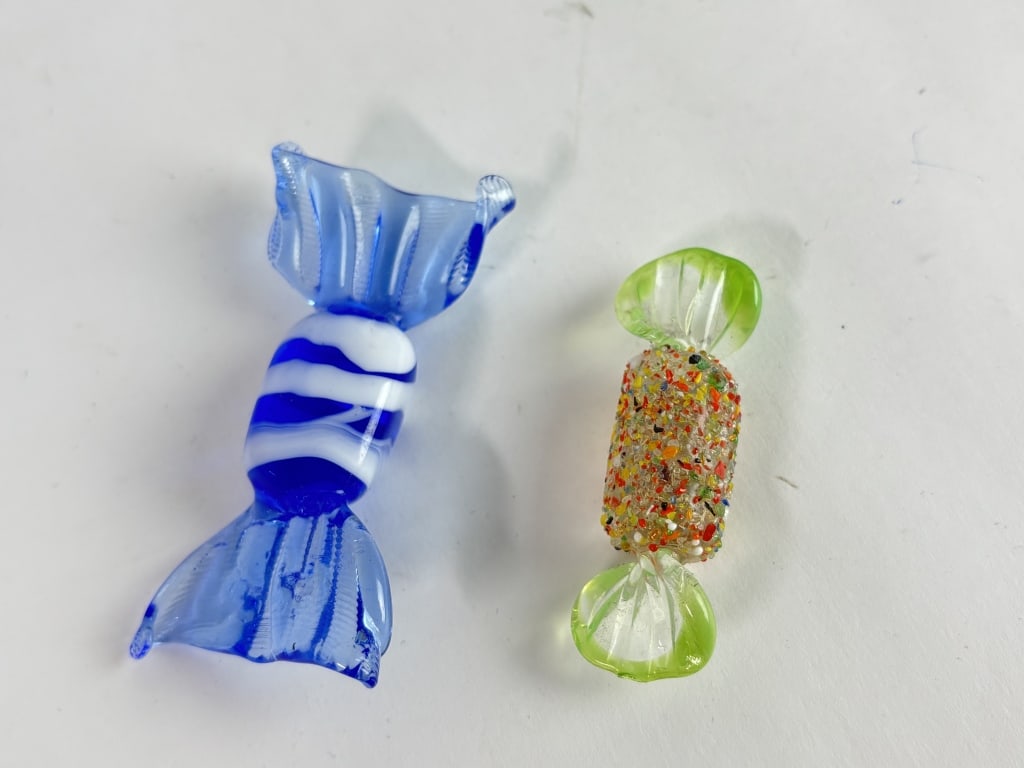 (2) Vintage Murano Italy Art Glass Candies (1 of 2)