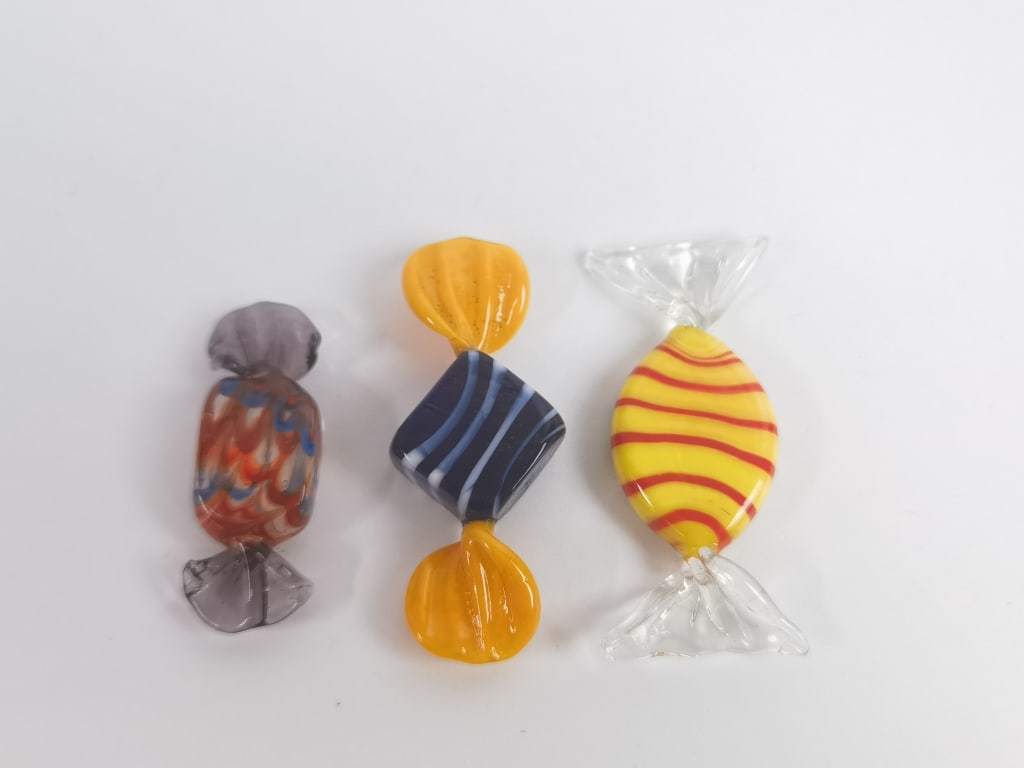 (3) Vintage Murano Italy Art Glass Candies (1 of 4)