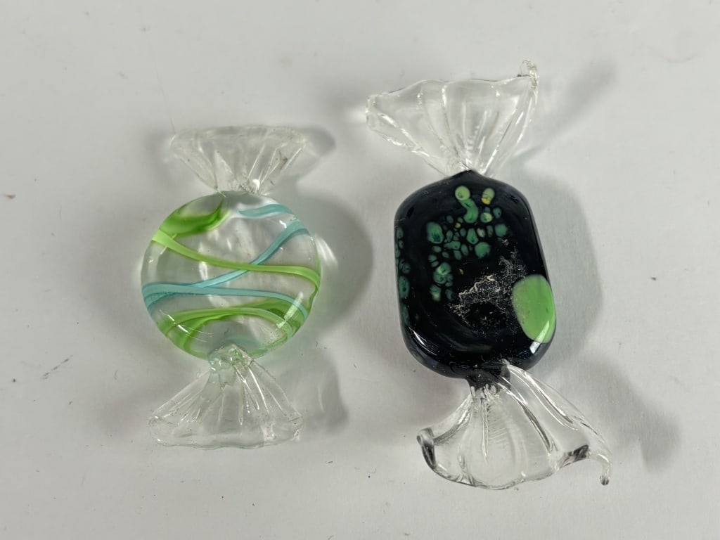 (2) Vintage Murano Italy Art Glass Candies (1 of 1)