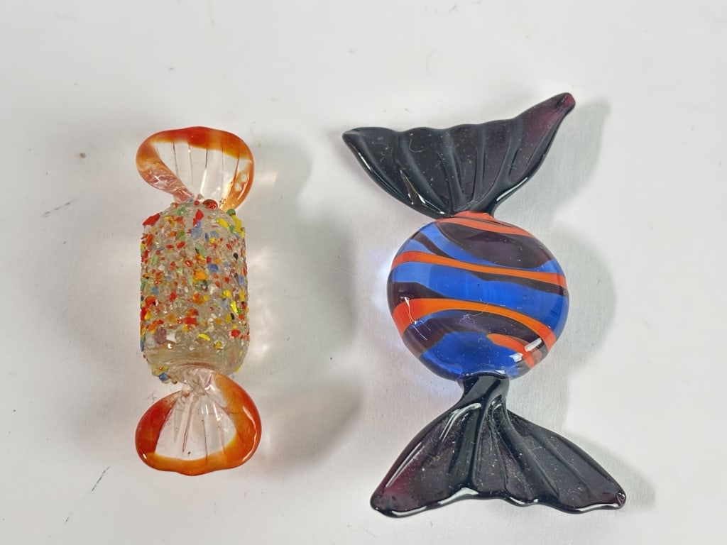 (2) Vintage Murano Italy Art Glass Candies (1 of 2)