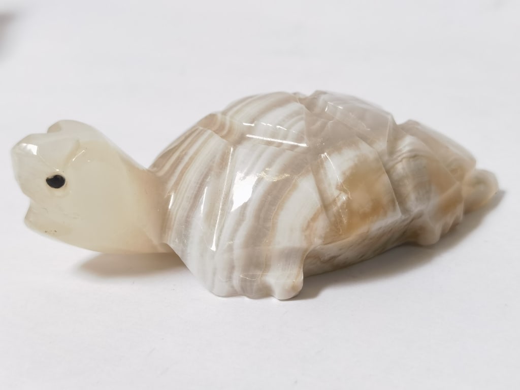 Mexican Agate Carved Turtle - 2