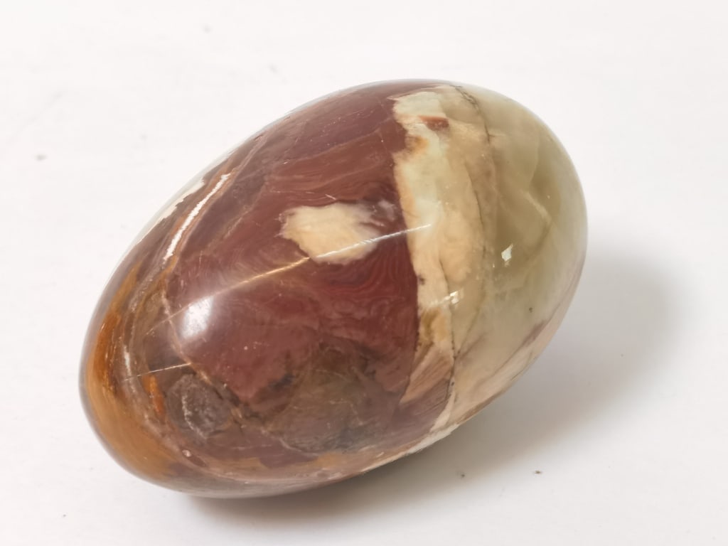 Soapstone Carved Egg: Soapstone Carved Egg, 4in