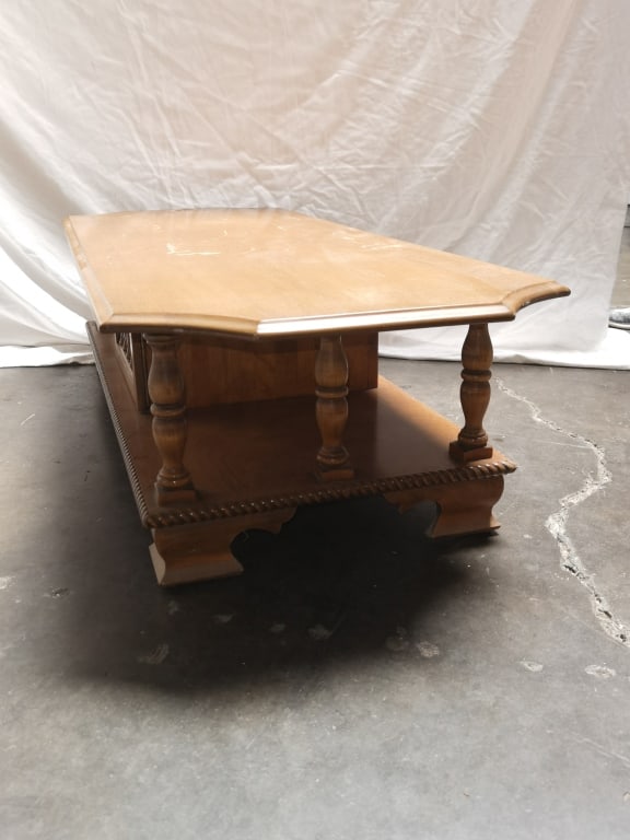 Vintage Wood Coffee Table - 4