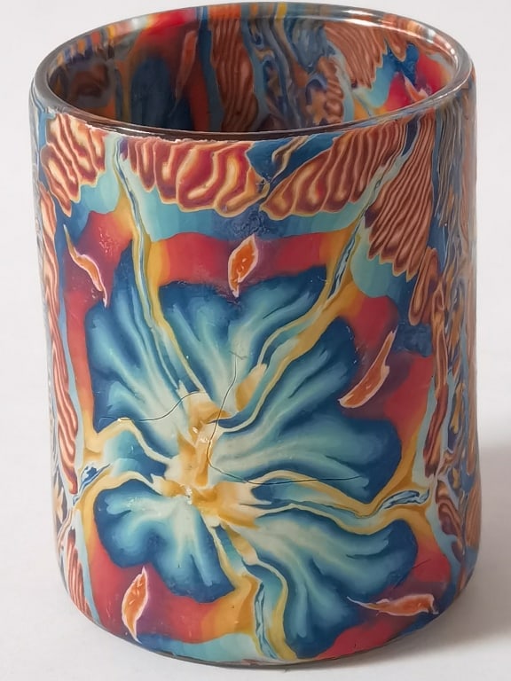 Vintage Hand Painted Glass Cup (1 of 3)