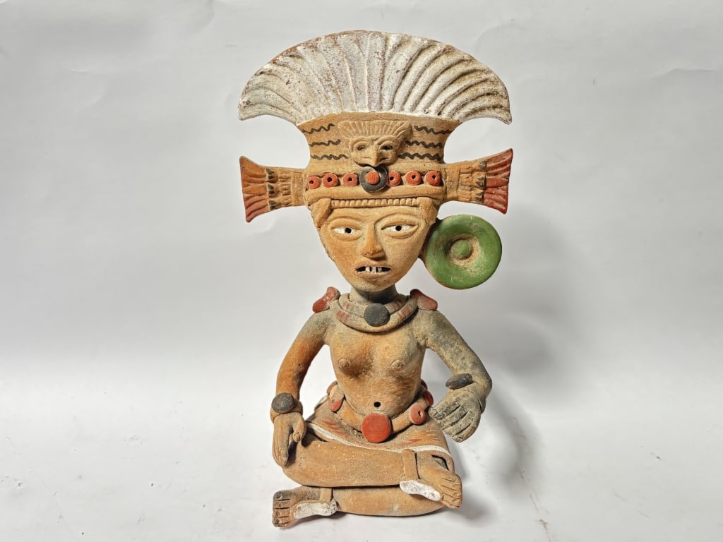 Vintage Pre-Columbian Pottery Figure Replica (1 of 6)